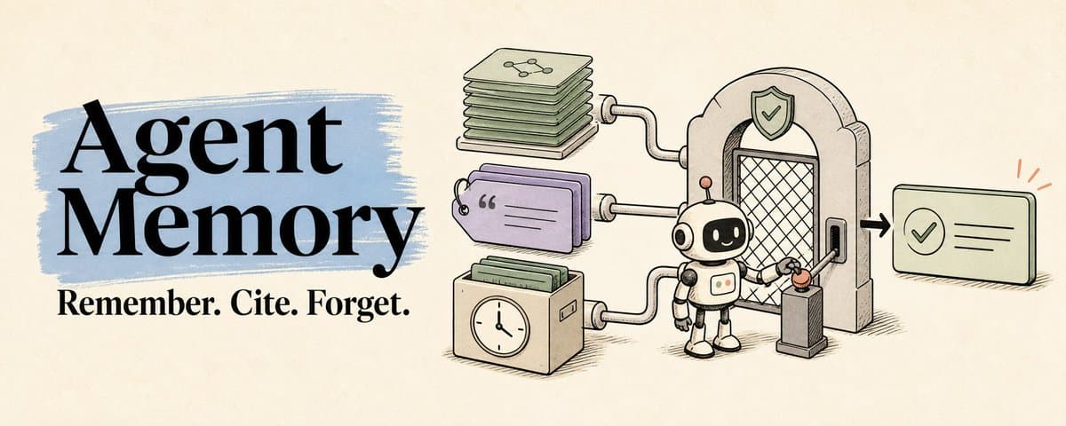 A Framework for Agent Memory: Remember, Cite, Forget