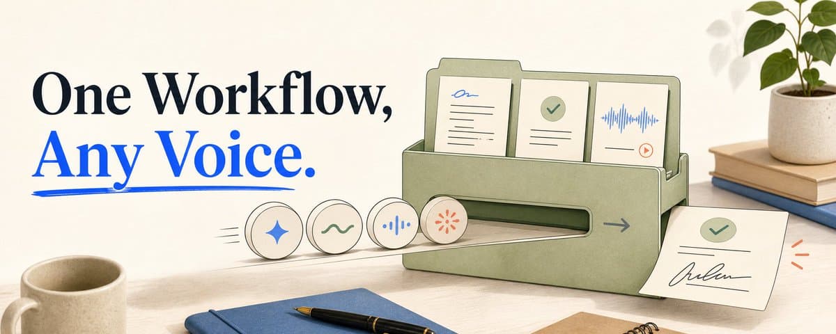 How I run any AI voice tool through the same client delivery workflow
